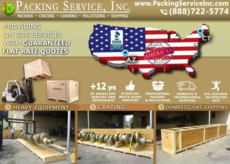 Custom Crate and Shipping Machinery from CT to AZ
