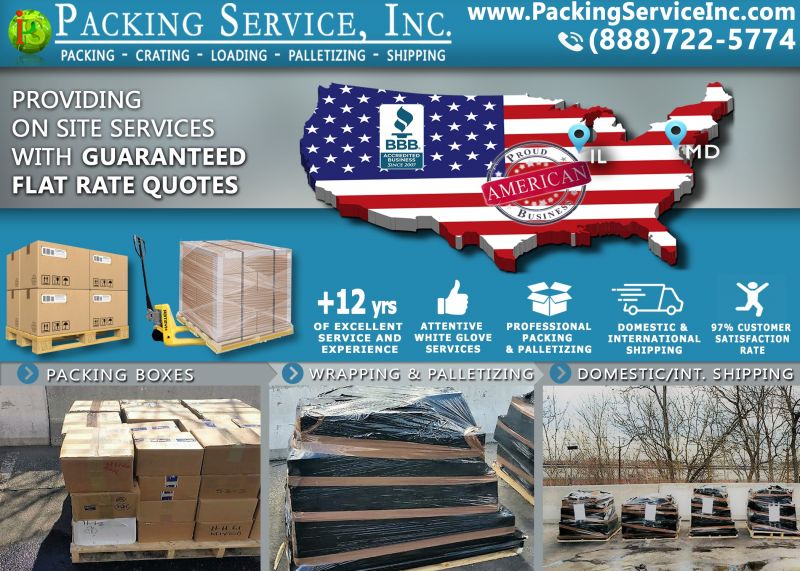 Palletize boxes and Shipping Services from Illinois to MD