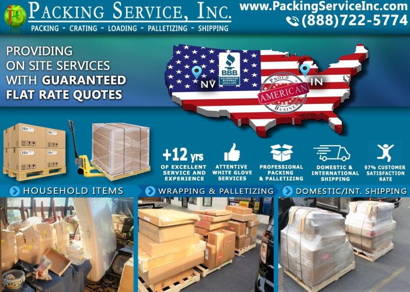 Palletizing Boxes and Shipping Services from Nevada to India