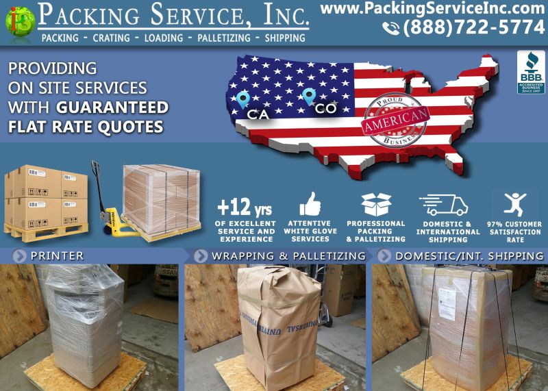 Palletizing Printer and Shipping from California to Colorado